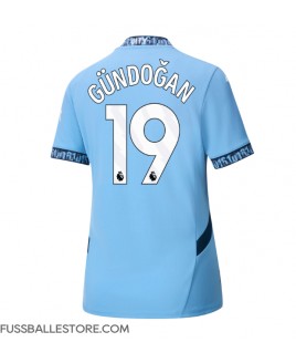 Günstige Manchester City Ilkay Gundogan #19 Heimtrikot Damen 2024-25 Kurzarm